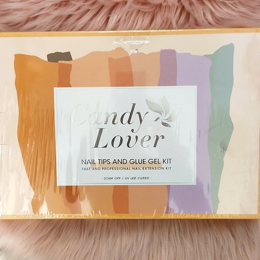 Brand New CANDY LOVER NAIL TIPS & GLUE GEL KIT